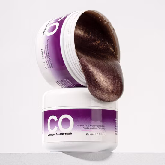 Maschera per il collo al collagene dorato con acido ialuronico antirughe per la cura della pelle OEM